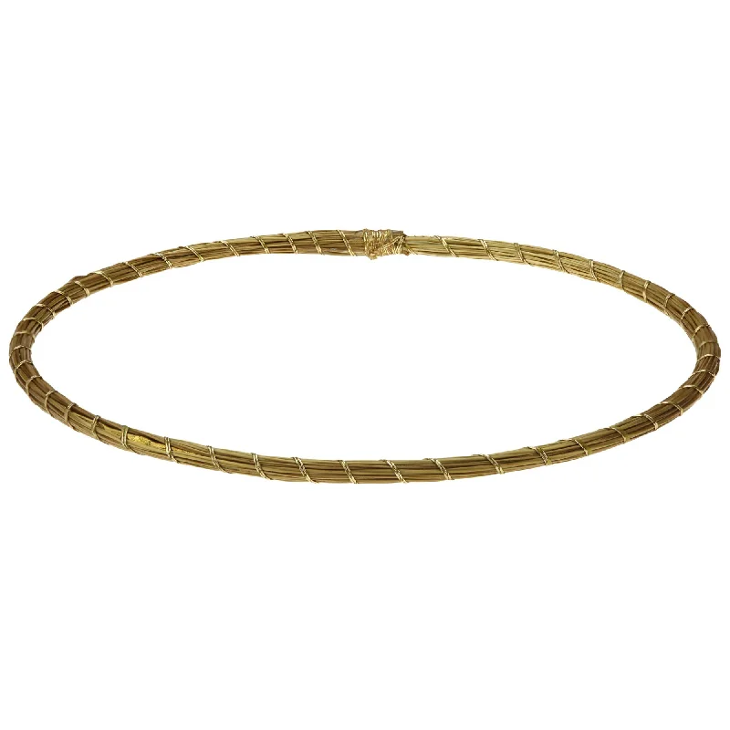 sterling silver bangles for women -Golden Grass Bracelet