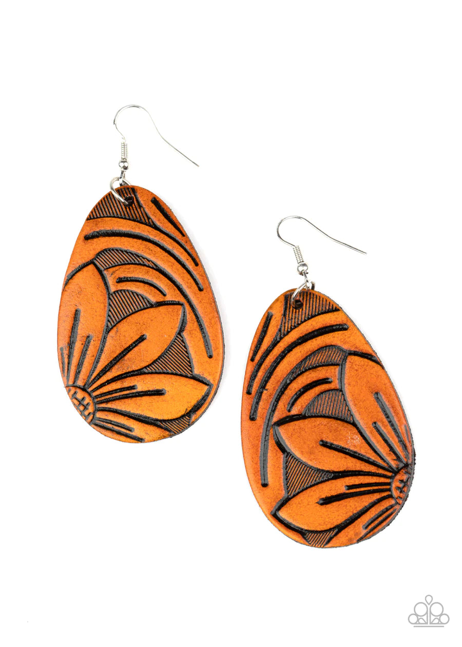 women’s timeless earrings -Garden Therapy - Brown