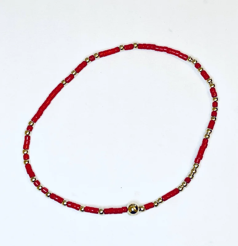 women’s tennis bracelets -Enewton - Hope Unwritten Bracelet - bright red