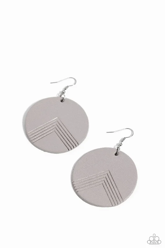 women’s sapphire earrings -On the Edge of Edgy - Silver