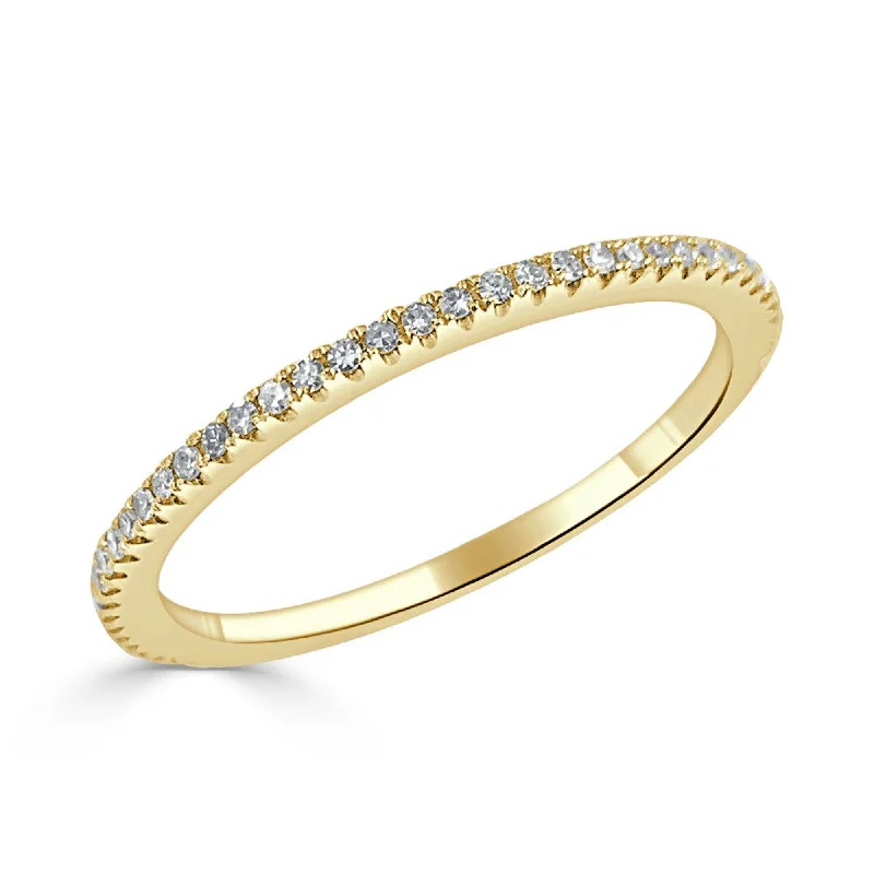 women’s classic gold engagement rings -Joelle Diamond Band Ring - 14K Gold Eternity Band Ring 1/5 CTTW 20 White Round Cut Diamonds