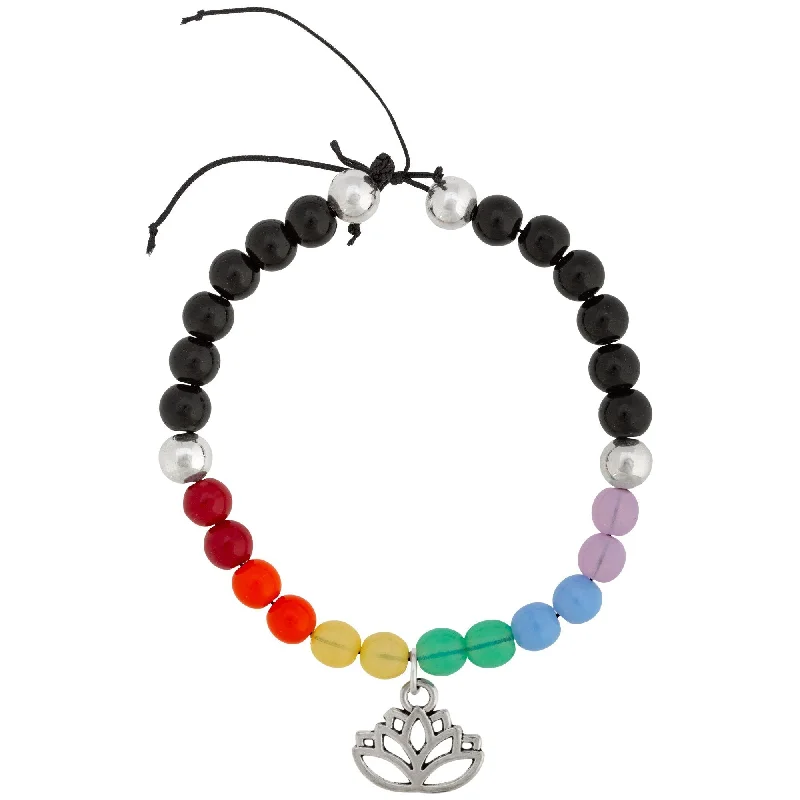 luxury bracelets for women -Rainbow Lotus Adjustable Bracelet!