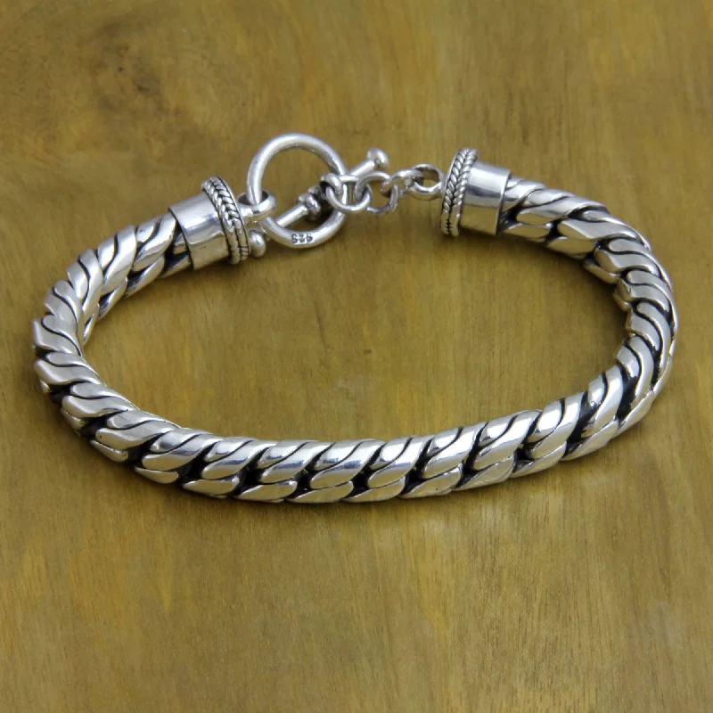 bracelet sets for women -Strength Sterling Silver Braided Bracelet