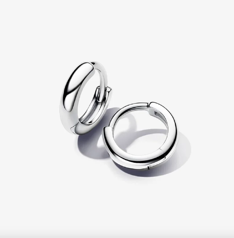 women’s luxury earrings -Round Huggie Hoop Earrings