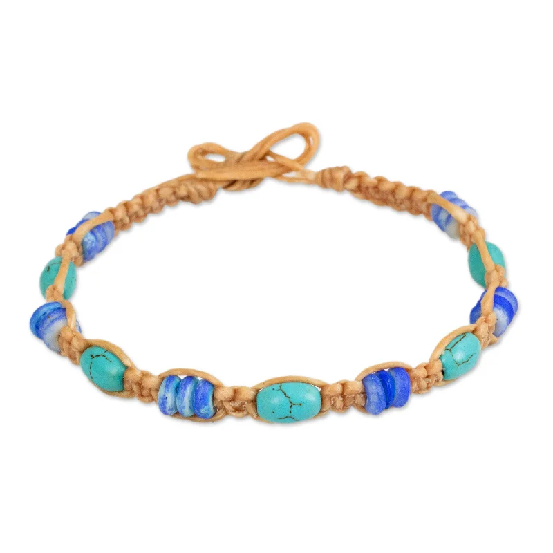 handmade bracelets for women -Tribal Celebrity Blue Calcite Beaded Bracelet