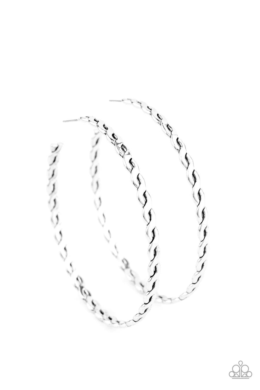 women’s statement earrings -Infinite Twist - Silver