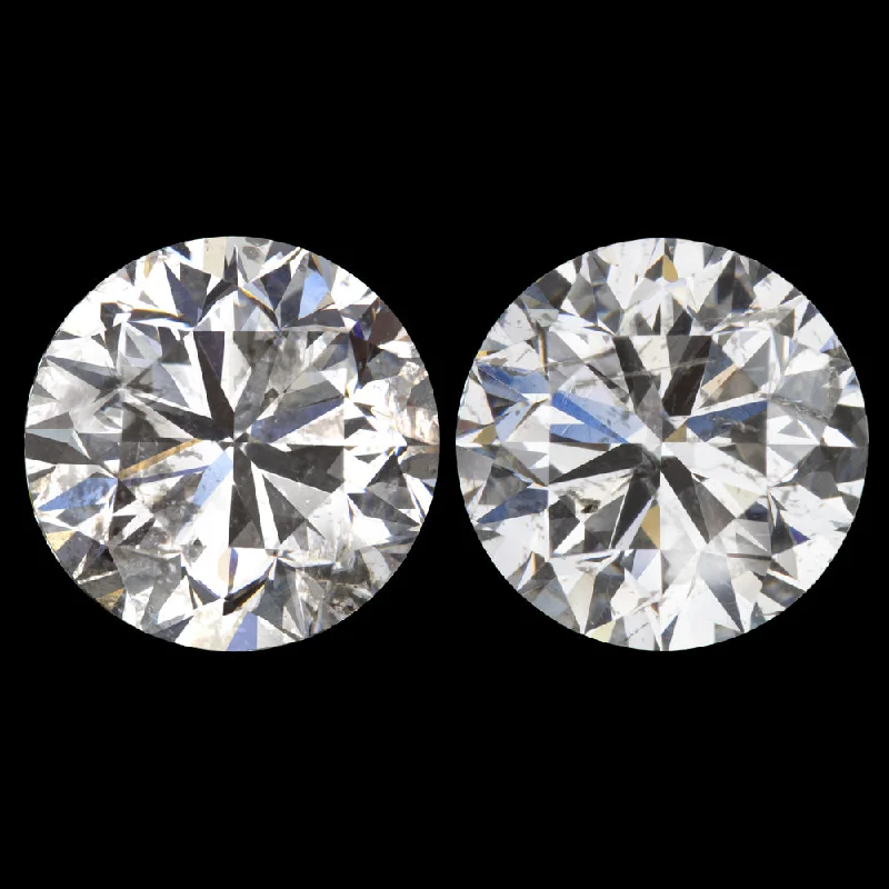 wedding rings for women -6 CARAT NATURAL DIAMOND STUD EARRINGS VERY GOOD CUT H-I SI  ROUND BRILLIANT