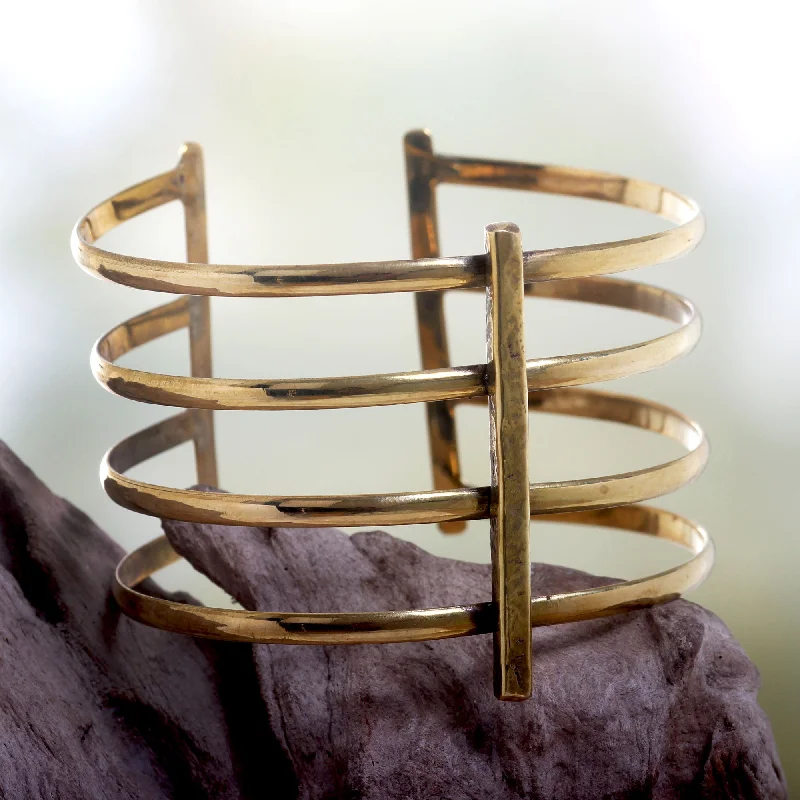 women’s braided bracelets -Tribal Urban Wide Cuff Bracelet Crafted by Hand of Brass in Bali