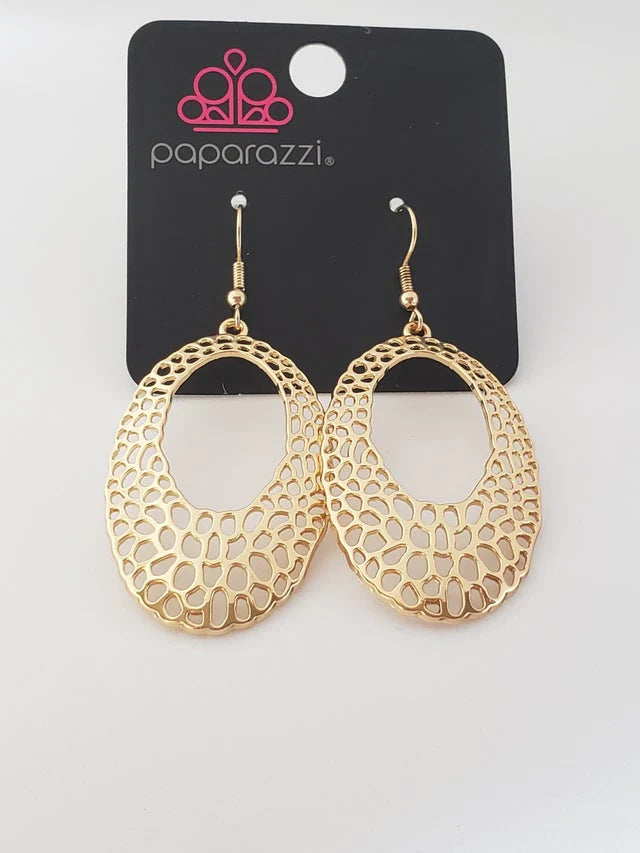 trendy earrings for women -The Hole Nine Yards - Gold