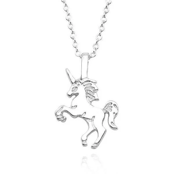 luxury necklaces for women -A Magical Life Unicorn 14K White Gold Necklace for Woman Teen