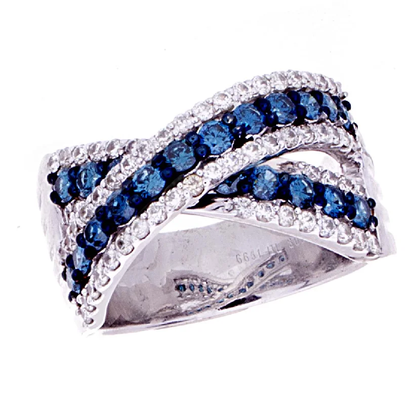 women’s luxurious engagement rings -Blue Diamond Ring