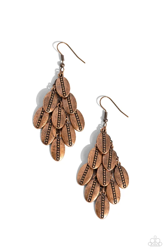 women’s diamond hoop earrings -Tumbleweed Trek - Copper