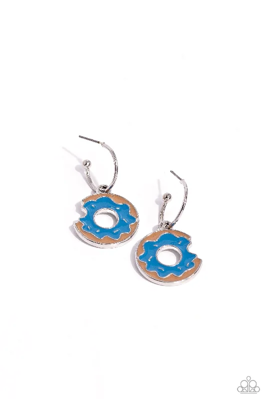 women’s unique earrings -Donut Delivery - Blue