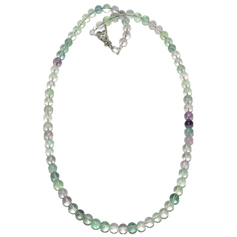 women’s necklaces -Fluorite Necklace Rainbow Beauty Smart Soul Crystal