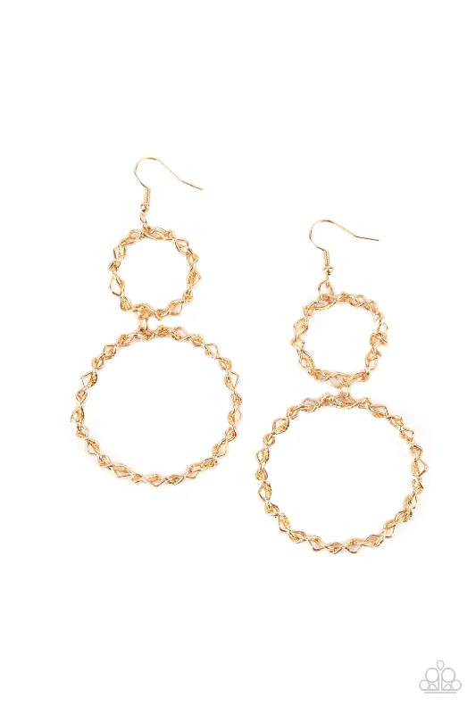 women’s luxurious diamond earrings -Twist of FABULOUS - Gold