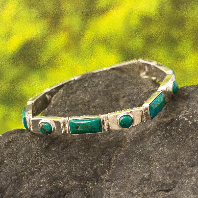 silver cuff bracelets for women -Sweetheart Chrysocolla wristband bracelet