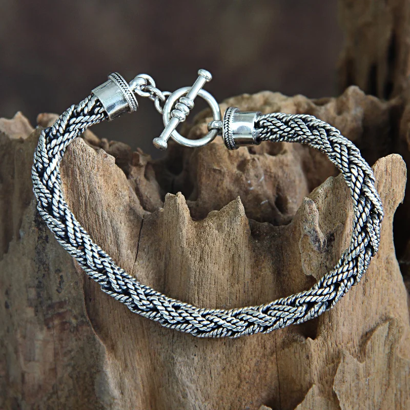 chic bracelets for women -Bali Hero Silver Men's Bracelet