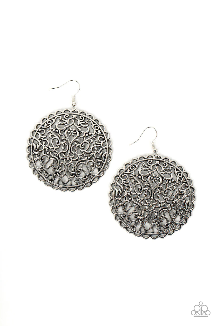 women’s silver hoop earrings -The Whole Nine VINEYARDS - Silver