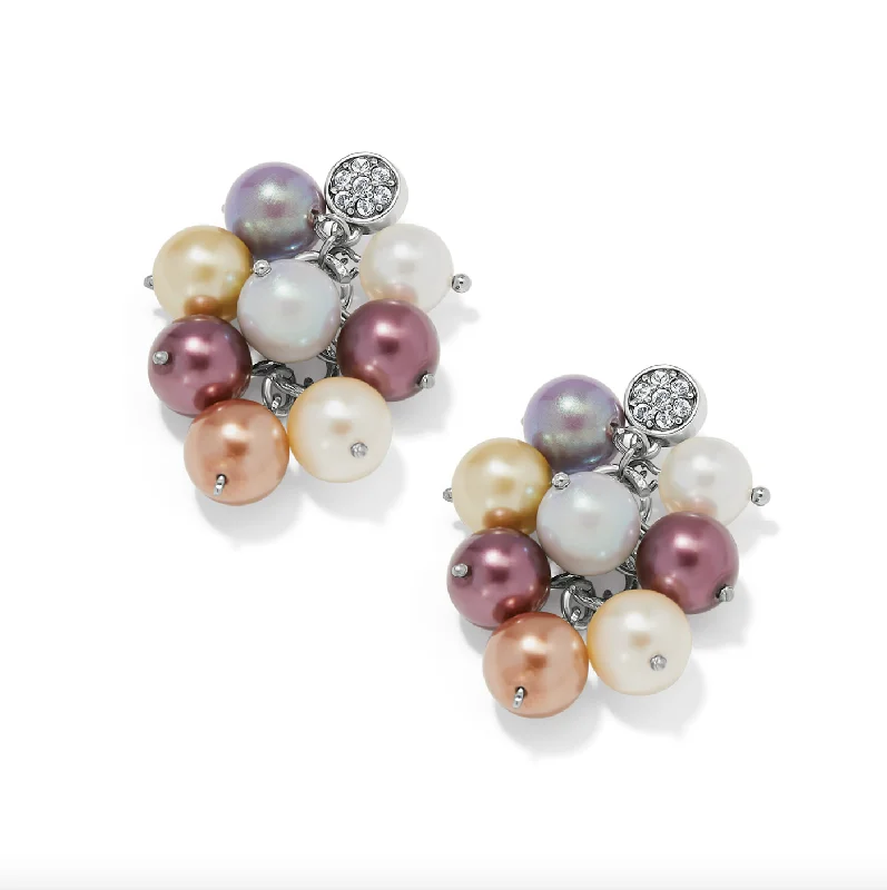 women’s geometric stud earrings -Pearl-icious Multi Post Drop Earrings