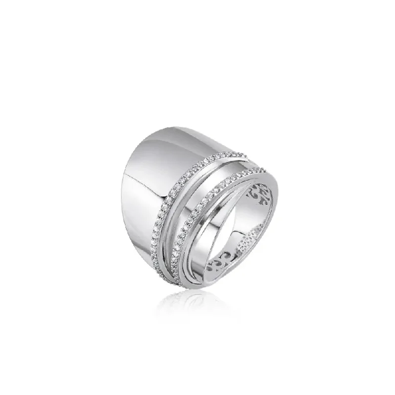 women’s sparkling engagement rings -White Gold Diamond Band Ring