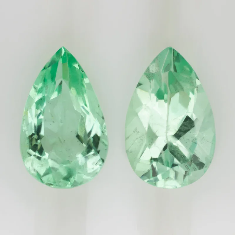 women’s trendy gemstone rings -COLOMBIAN EMERALD PAIR PEAR CUT 4 CARAT NATURAL TEARDROP DANGLE DROP EARRINGS