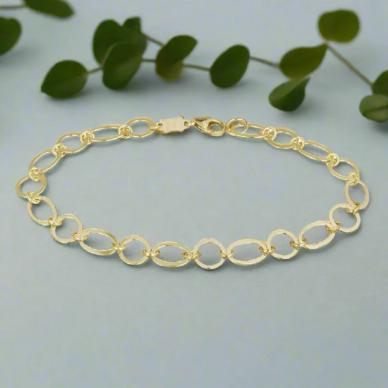 engraved bracelets for women -Ovals Link Bracelet