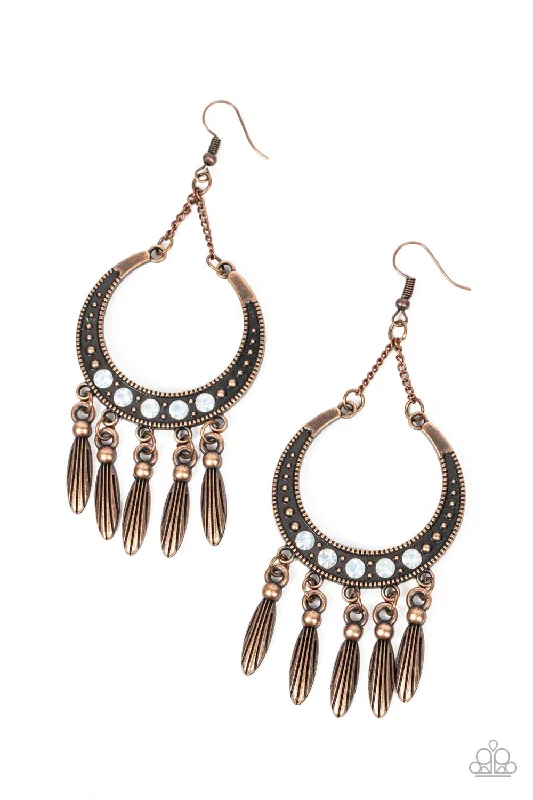 women’s chandelier earrings -Day to DAYDREAM - Copper