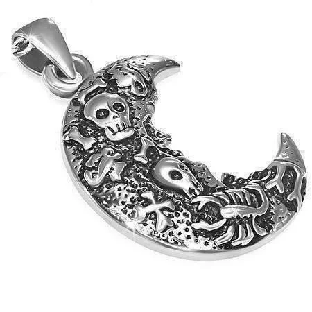 women’s necklace sets -Dead of Night Stainless Steel Pendant Necklace