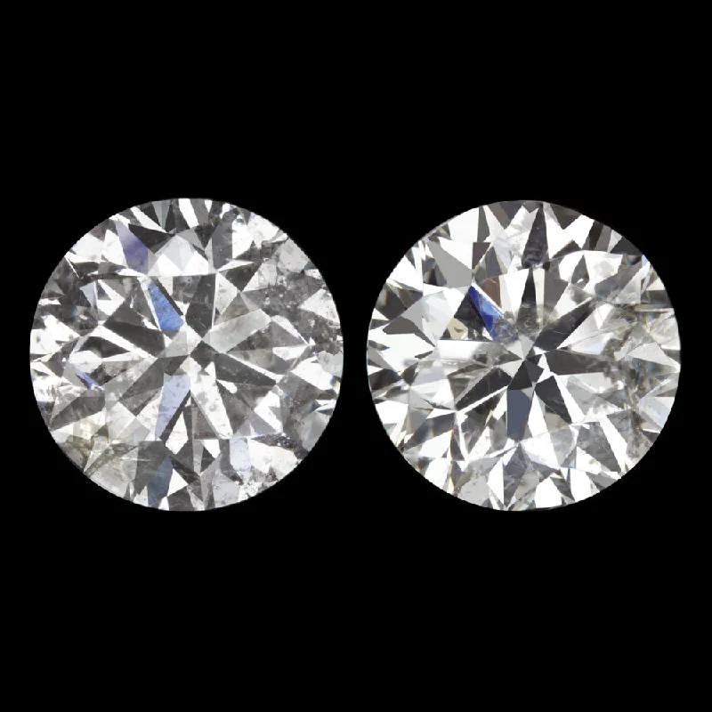 women’s multi-stone rings -DIAMOND STUD EARRINGS 2 CARAT ROUND BRILLIANT CUT NATURAL EARTH MINED PAIR 2ct