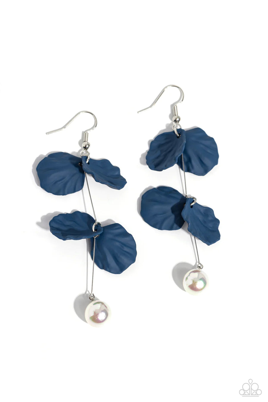 women’s chandelier drop earrings -Edwardian Era - Blue