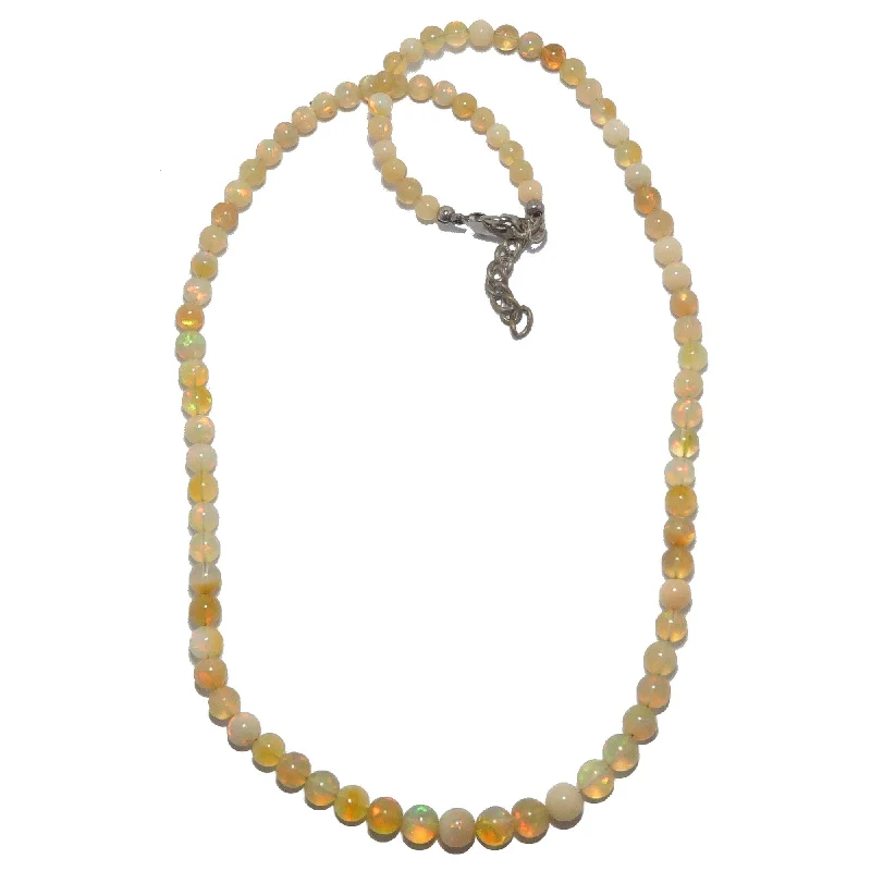 women’s delicate necklaces -Opal Necklace Mawu Sun Yellow Ethiopian Fire Gems