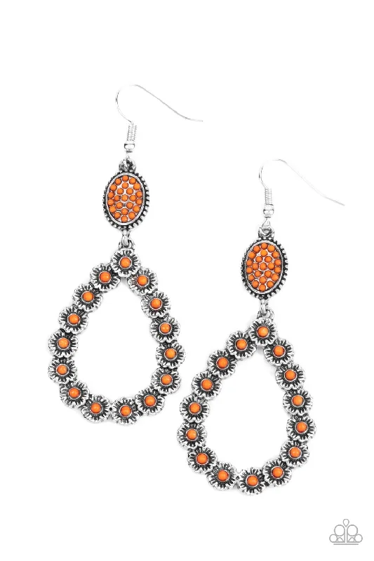 women’s ruby earrings -Farmhouse Fashion Show - Orange