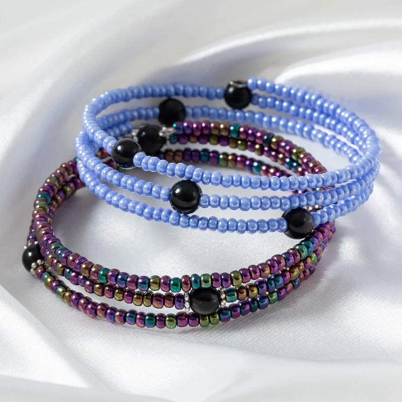 sophisticated bracelets for women -Hand Beaded Wrap Around Bracelet