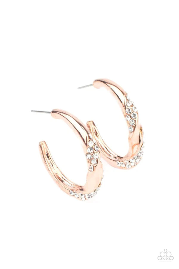 women’s fashion earrings -Subliminal Shimmer - Copper