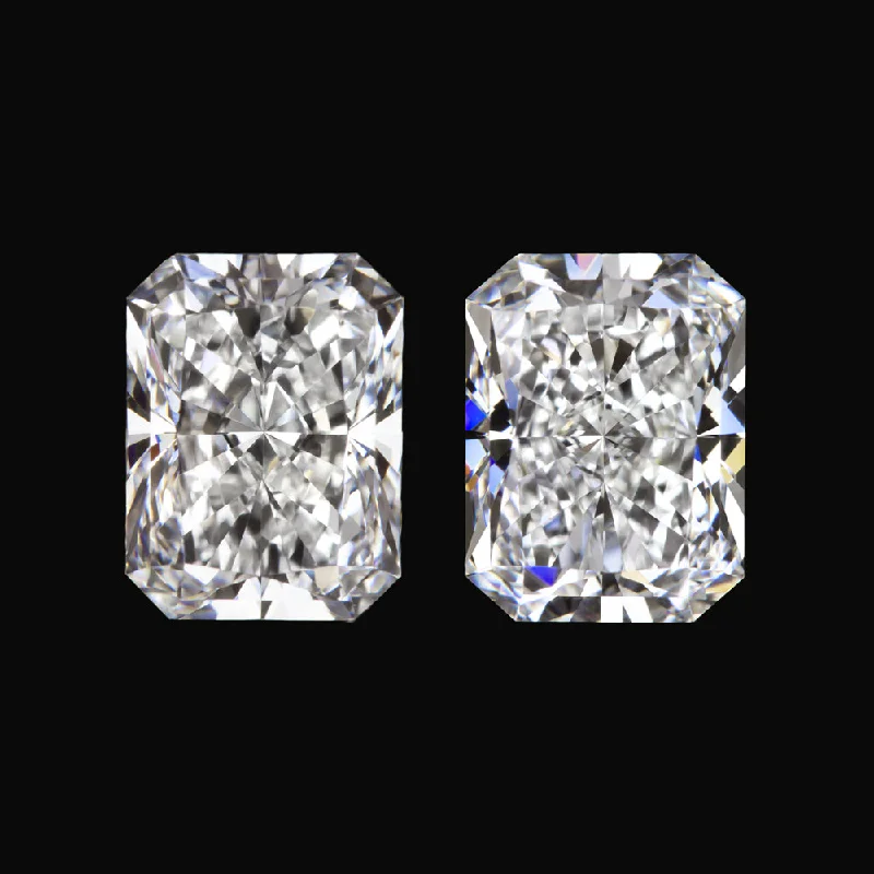 women’s designer rings -1.42ct GIA CERTIFIED H SI1 DIAMOND STUD EARRINGS RADIANT CUT NATURAL PAIR 1.5ct