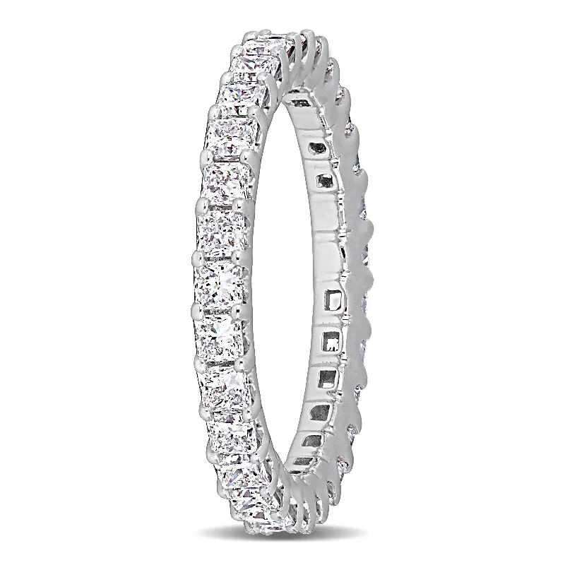 women’s antique diamond engagement rings -Created Forever 2ct TW Princess-Cut Lab-Grown Diamond Eternity Ring in 14k White Gold