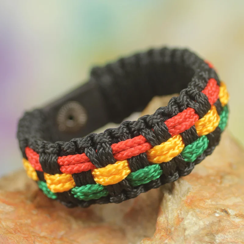 designer bracelets for women -Black Forest Paths Men's Woven Bracelet