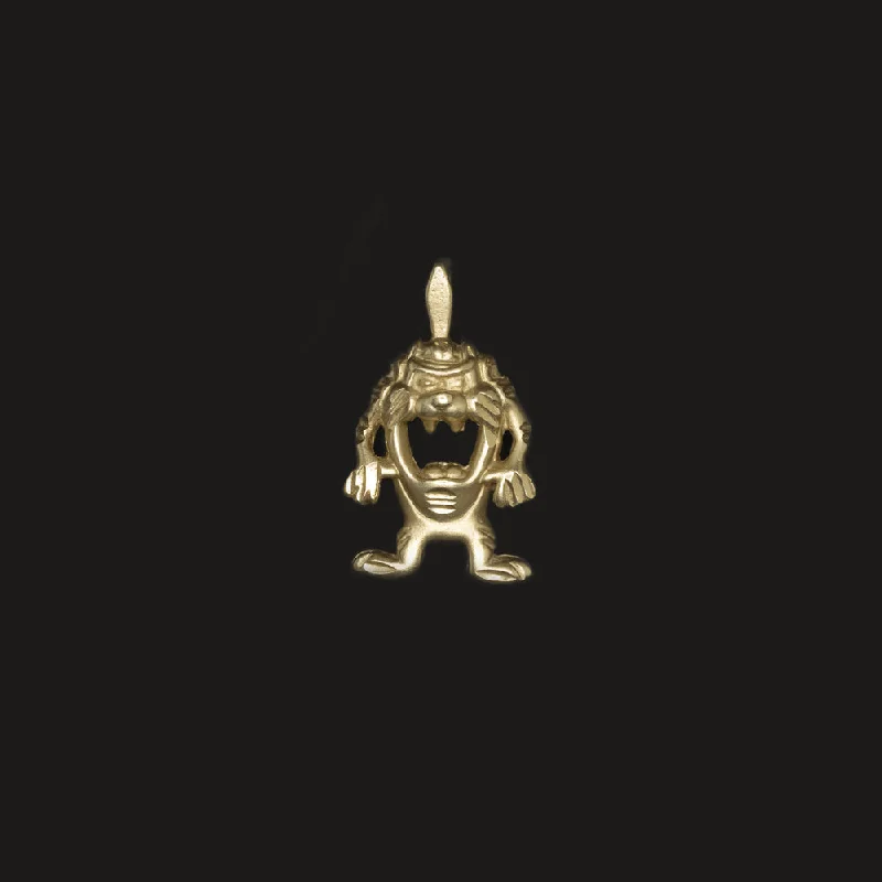 women’s colorful gemstone rings -SOLID 14k YELLOW GOLD TASMANIAN DEVIL CHARM PENDANT LOONEY TUNES NECKLACE GIFT