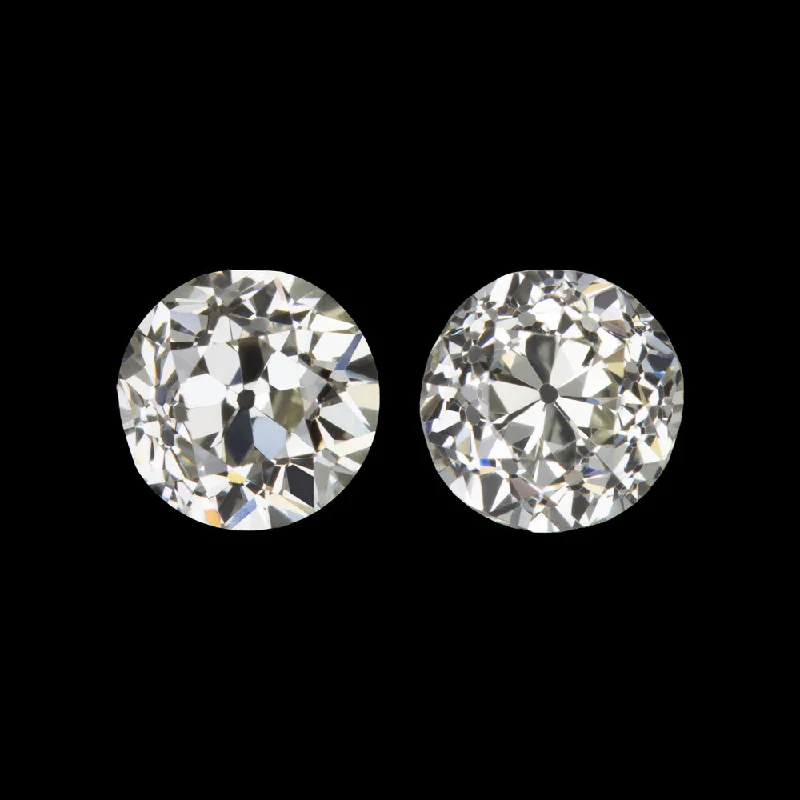 women’s classic gold rings -0.66ct OLD EUROPEAN CUT DIAMOND STUD EARRINGS J-K VS1 PAIR VINTAGE NATURAL LOOSE