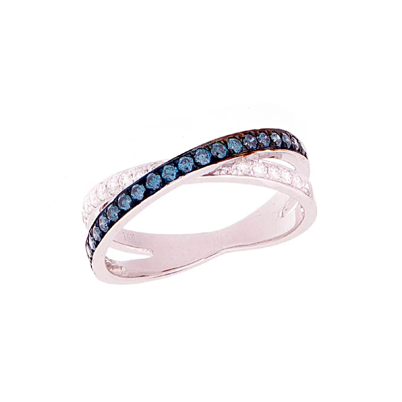 women’s engagement rings -Blue Diamond Ring