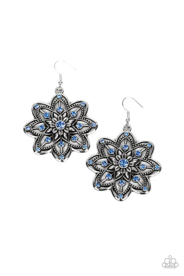 women’s emerald earrings -Prismatic Perennial - Blue