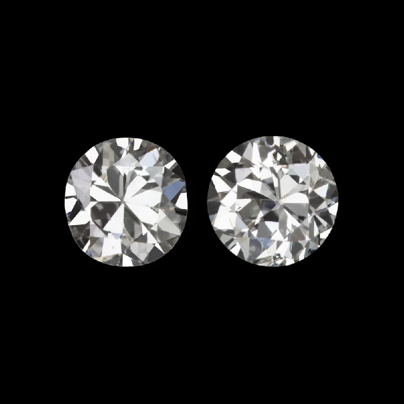 boho rings for women -0.53ct VINTAGE TRANSITIONAL CUT DIAMOND STUD EARRING PAIR G SI 1/2 CARAT NATURAL