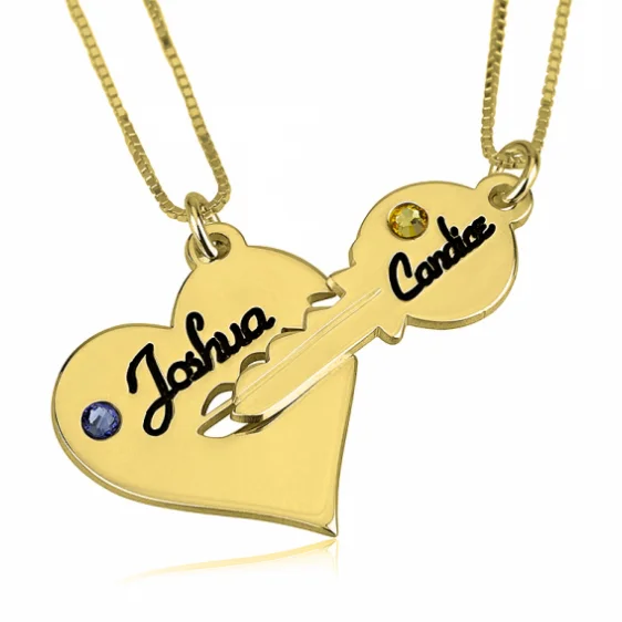 women’s heart-shaped necklaces -Key to My Heart