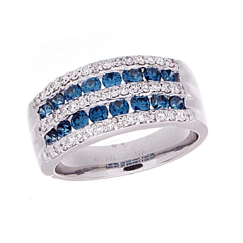 women’s delicate engagement rings -Blue Diamond Ring