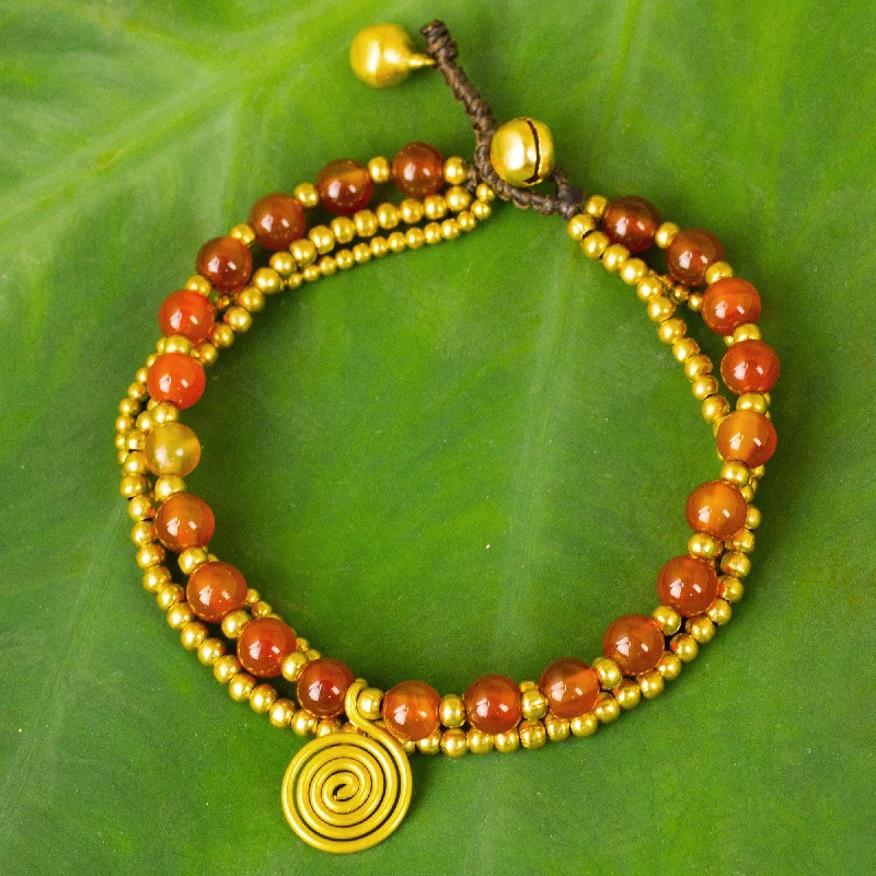 ethnic bangles for women -Carnelian Daydreams Beaded Bracelet