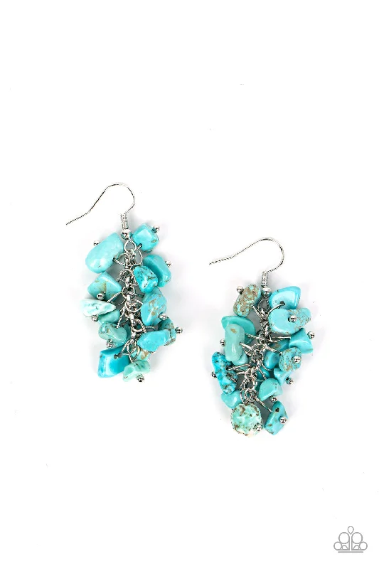 women’s vintage earrings -Pebble Palette - Blue