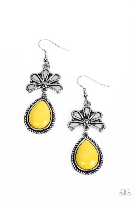 custom earrings for women -Brightly Blooming - Yellow