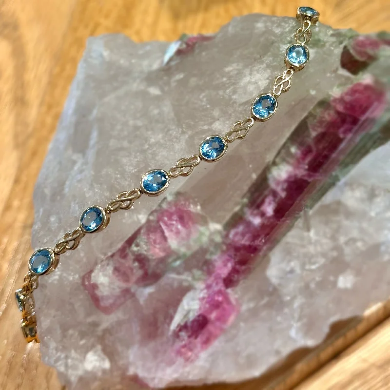 handmade bangles for women -Stanton Color London Blue Topaz Bracelet