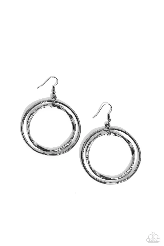 women’s infinity earrings -Rebel Rotation - Black