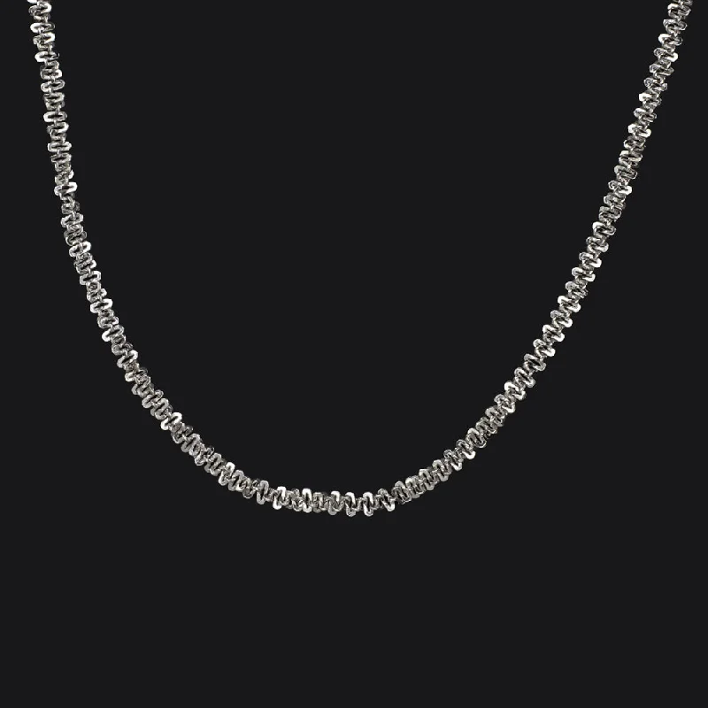 women’s promise bands -14k WHITE GOLD CHAIN NECKLACE 22 INCH LONG GARLAND SOLID MENS SIMPLE EVERYDAY